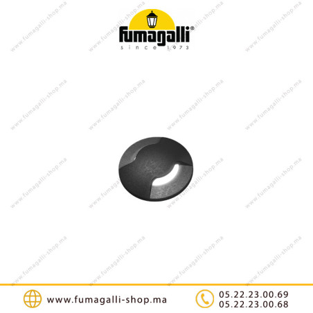 Encastré de sol Fumagalli Aldo 2L 5cm G9 4000°K noir Casablanca Maroc